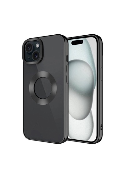 Apple Uyumlu iPhone 15 Kılıf Tek Kamera Çerçeveli Logo Gösteren Zore Omega Kapak Çok Renkli