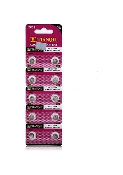 Tianqiu AG2 LR726/396 Alkalin Düğme Pil 10'lu