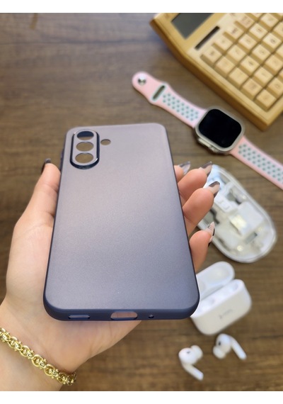 Samsung Galaxy A17 Uyumlu Süper İnce Mat Ultra Thin Silikon Kılıf Lacivert