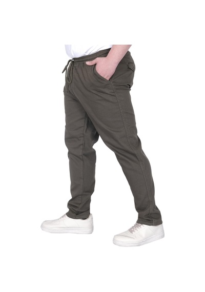 Mode Xl Büyük Beden Erkek Pantolon Gabardin Düz Paça Jogger Everest 21929 Haki Haki