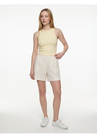 LOFT Crop Kadın Atlet Light Yellow