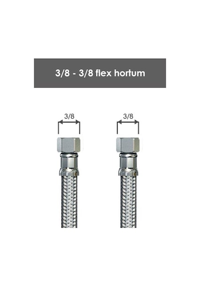 Sarıbey 3-8 - 3-8 Flex Bağlantı 70 Cm paslanmaz Yerli Ürün