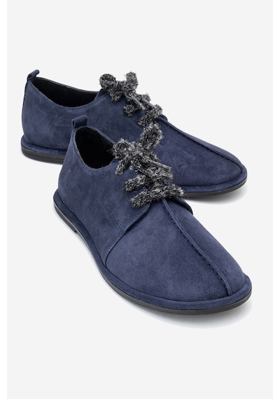 Luvishoes Luvi Shoes Denora Lacivert Süet Hakiki Deri Kadın Günlük Ayakkabı Lacivert