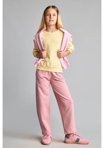Defacto Relax Fıt Basic Sweatshırt Kız Çocuk E6842a826auyl487 Sarı-yl487