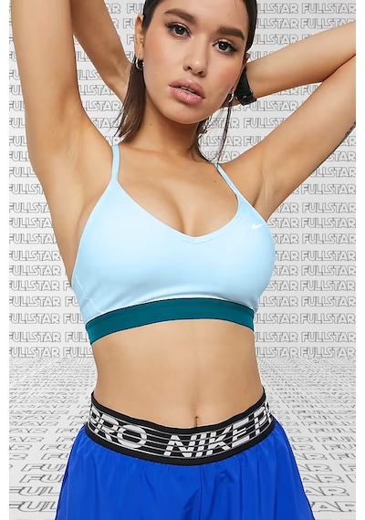Nike Bra İndy Light Support Sports Kadın Sporcu Sütyeni Mavi Bra Büstiyer Mavi
