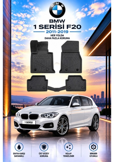 Bmw 1 Serisi F20 2017 Model Aracınıza Özel Üretim Havuzlu Paspas Takımı A+ -mod-