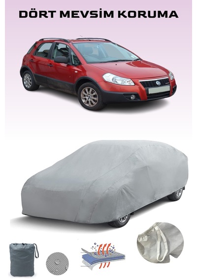 Gri Fiat Sedici Araba Brandası, Oto Örtüsü, Araba Çadırı Gri