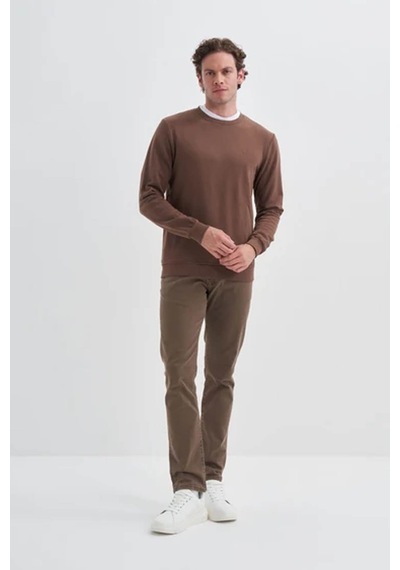 Cazador Slim Fit Kahverengi Erkek Sweatshirt 56100