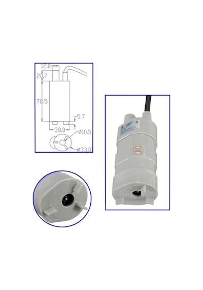 Mini Dalgıç Su Pompası 6-12 Volt 600l/h