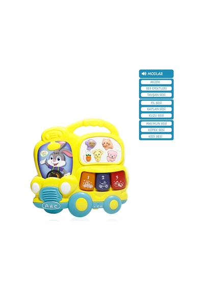 Vardem Oyuncak Işıklı Ve Müzikli Otobüs Bebek Piyanosu Vrd-jlg-855-67a