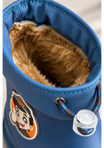 Muggo Kitty İçi Kürklü Lastikli Unisex Çocuk Günlük Yağmur Ve Kar Çizmesi Lacivert