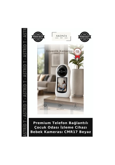 Premium Telefon Bağlantılı Çocuk Odası İzleme Cihazı Bebek Kamerası Cmr17 Beyaz Belirtilmemiş