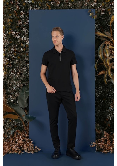 Efor Ts 871 Slim Fit Siyah Spor T-shirt Siyah