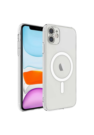 Apple Uyumlu iPhone 12 Kılıf Kamera Korumalı M-safe Sert Pc Zore Porto Kapak Renksiz