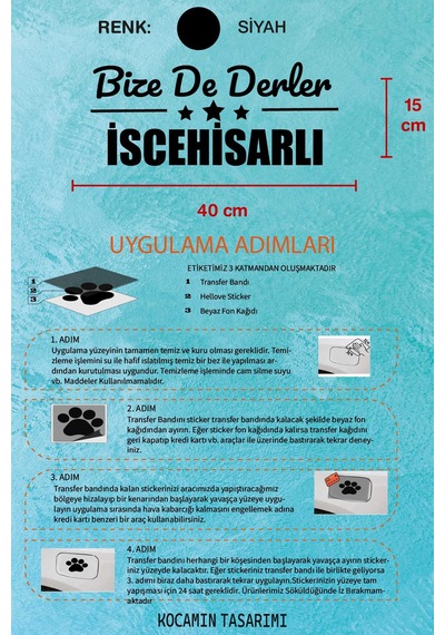 Afyonkarahisar İscehisar Memleket Araç Tasarım Afyonkarahisar Bize De Derler İscehisarlı 40x15 Cm Siyah Etiket 40 CM - Siyah
