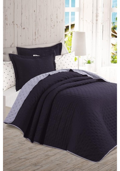 Washed Soft Çift Taraflı 6 Parça Çeyiz Seti Antrasit Antrasit