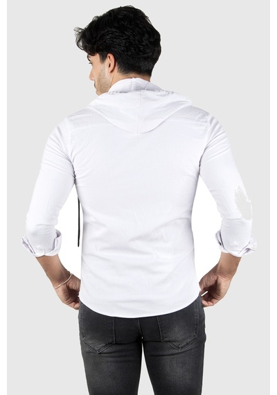 Deepsea Erkek Beyaz Kapüşonlu Slim Fit Dar Kesim Gömlek Likralı Pamuklu Likralı Kot Gömlek 2300396 Beyaz Deepsea Erkek Beyaz Kapüşonlu Slim Fit Dar Kesim Gömlek Likralı Pamuklu Likralı Kot Gömlek 2300396 Beyaz