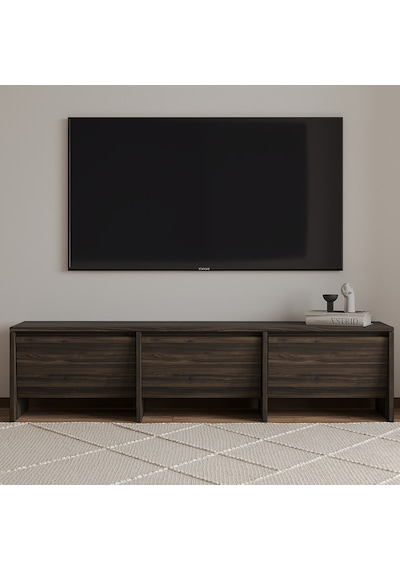 Laris 160 Cm 3 Kapaklı Tasarım Tv Sehpası Ceviz