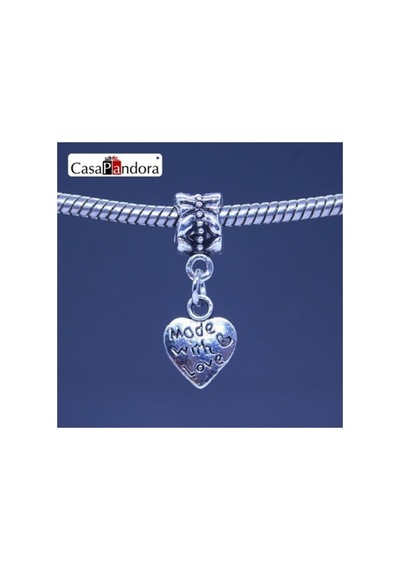 'made With Love' Charm, Charm Bileklik Uyumlu Gümüş Gümüş