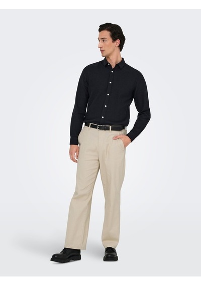 Only & Sons Onsbob Loose Cot Lın 0007 Pant Noos Erkek Gray Pantolon - 22031565 Gri