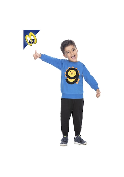 Toontoy Kids Toontoy Erkek Çocuk Eşofman Takım 9 Aslan Nakışlı Saks Mavisi