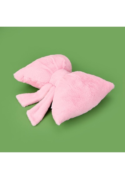 Soft Kurdele Figürlü Yastık - Pembe - 40x30 Cm