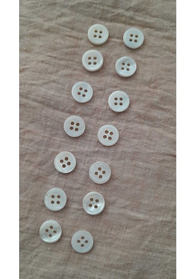 Doğal Trokashakiki İnci Midye Kabugu Düğme 13 Mm 12 Adet