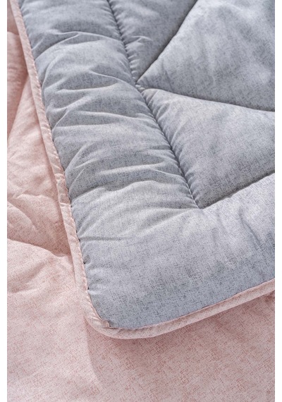 Rivaistanbul Pudra-gri Modie Çift Kişilik Çift Taraflı Lüx Yorgan 195x215 Cm Pembe