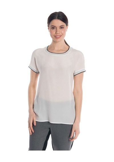 Bulalgiy Kadın Beyaz Casual İpek Bluz - Bga635147 Beyaz