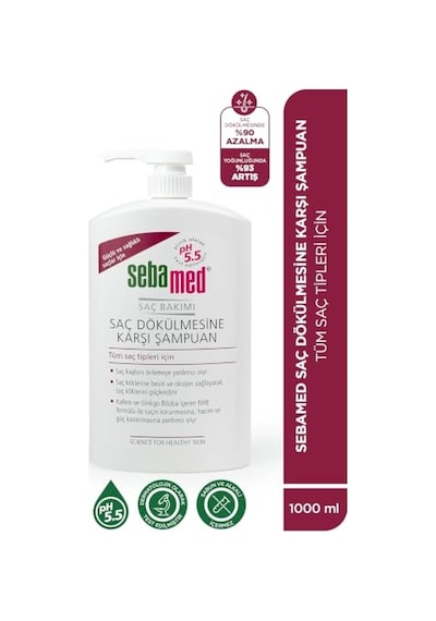 Sebamed Saç Dökülmesine Karşı Güçlendirici Etkili Kafein Ve Ginkgo Biloba İçerikli Şampuan 1000 Ml