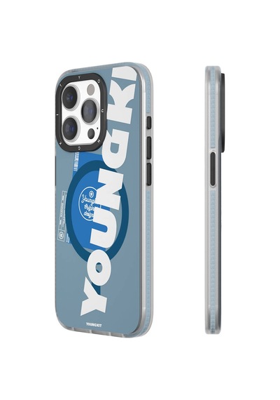 Apple Uyumlu iPhone 15 Pro Max Kılıf Magsafe Şarj Özellikli Youngkit Binfen Serisi Yazı Temalı Kapak Pembe Pembe