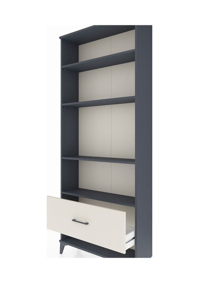 Arges Dolap 4 Raflı Tek Çekmeceli 88x30x221 Antrasit-aytaşı Antrasit