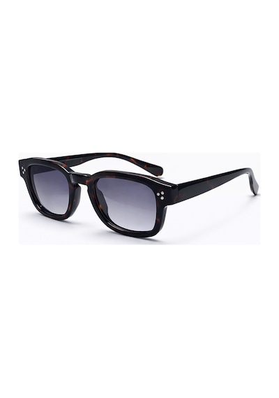 Narkel Siyah Cam Leopar Desenli Retro Kare Kemik Çerçeve Unisex Uv400 Vintage Retro Güneş Gözlüğü Çok Renkli