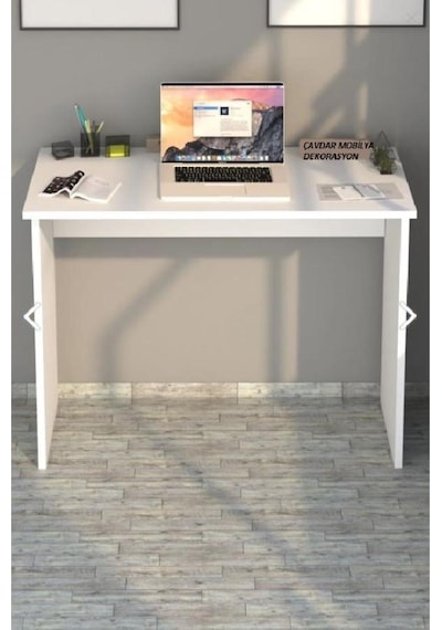 Çalışma Masası 90x54 - Bilgisayar Ofis Beyaz Ders Masası Beyaz Çalışma Masası 90x54 - Bilgisayar Ofis Beyaz Ders Masası Beyaz