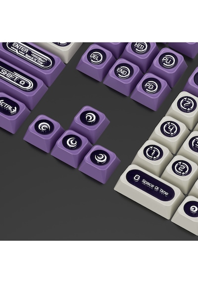 Mekanik Klavye Keycap -136 Tuşlu Mor - Beyaz Opal Tuş Takımı