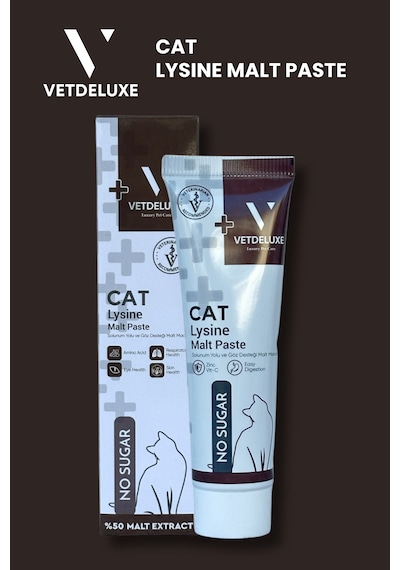Vetdeluxe Lysine Malt Kedi Köpek Göz  ve Solunum Yolu Malt 100 G
