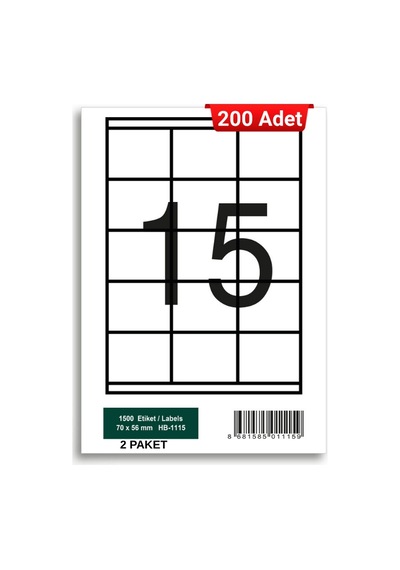 Herboy Hb-1115 70 X 56 Mm A4 Laser Etiket 200 Adet
