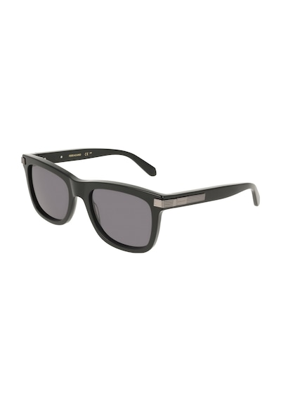 Salvatore Ferragamo Sf 2088s 001 55 Unisex Dikdörtgen Siyah Kemik Güneş Gözlüğü Siyah