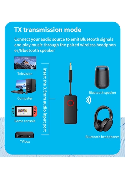 Kablosuz Bluetooth Ses Adaptörü Alıcı & Verici, Hd Ses, Gürültü Önleme M30