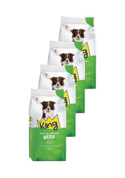 King Biftekli Yetişkin Köpek Maması 4 X 7 Kg