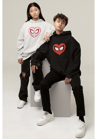 Kırmızı Kalp Spider Sevgili/cift/arkadaslık/2'li Kapsonlu Sweatshirt Seti 001