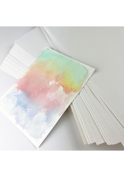 50 Yaprak Suluboya Kağıdı Beyaz Soğuk Pres 300gsm, 9x12