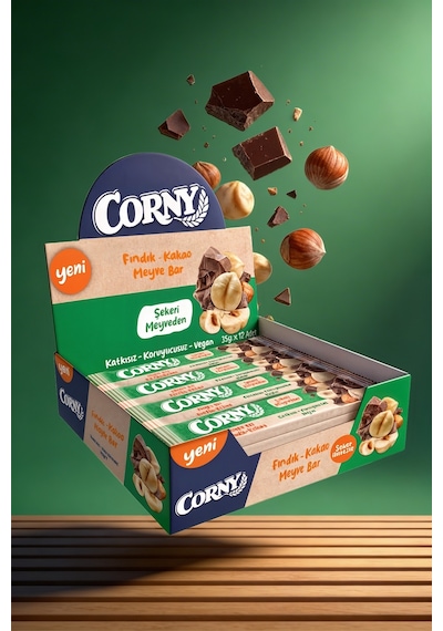 Corny Fındık Kakao Meyve Bar -35 X 12 Adet