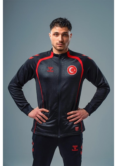 Hummel Target Milli Takım Kamp Eşofman Üstü Kırmızı-siyah