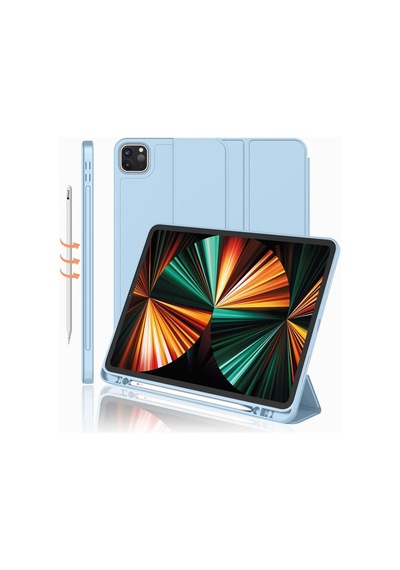 Apple Uyumlu iPad Pro 11 3. Nesil 2021 Kılıf Kalem Bölmeli Smart Case A2