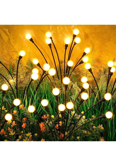 Solar Bahçe Lambaları, 4 Adet 10 Led Ateş Böceği, Solar Lamba,