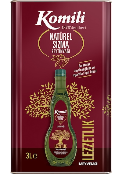 Komili Lezzetlik Meyvemsi Natürel Sızma Zeytinyağı 3 L