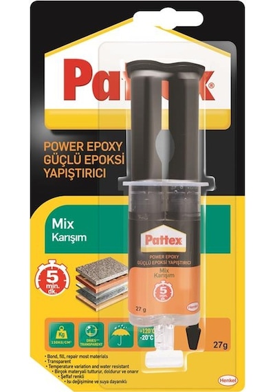 Pattex Henkel Power Epoxy Mix Güçlü Enjetörlü Çiftli Yapıştırıcı