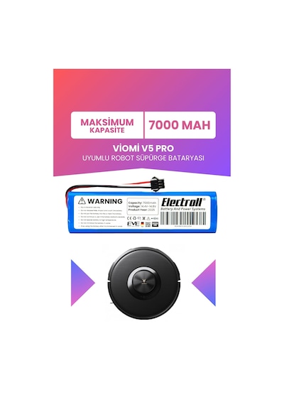 Viomi V5 Pro Uyumlu Batarya 7000mah