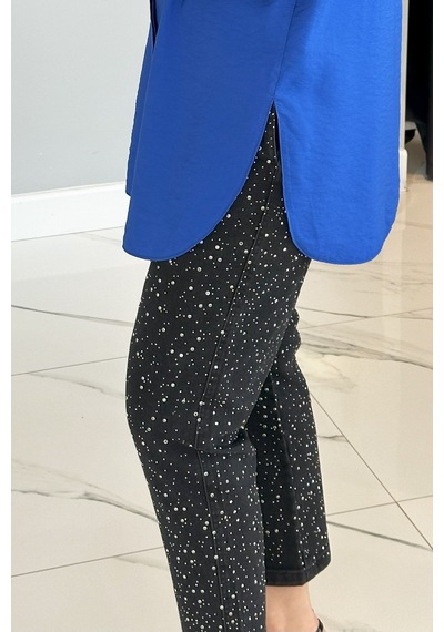 Missemramiss Taşlı Denim Pantolon 4810 Antrasit